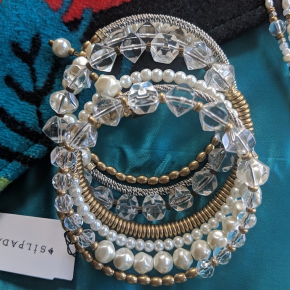 Silpada Practical Pearl bracelet & Stardust Neckla - Picture 2 of 6